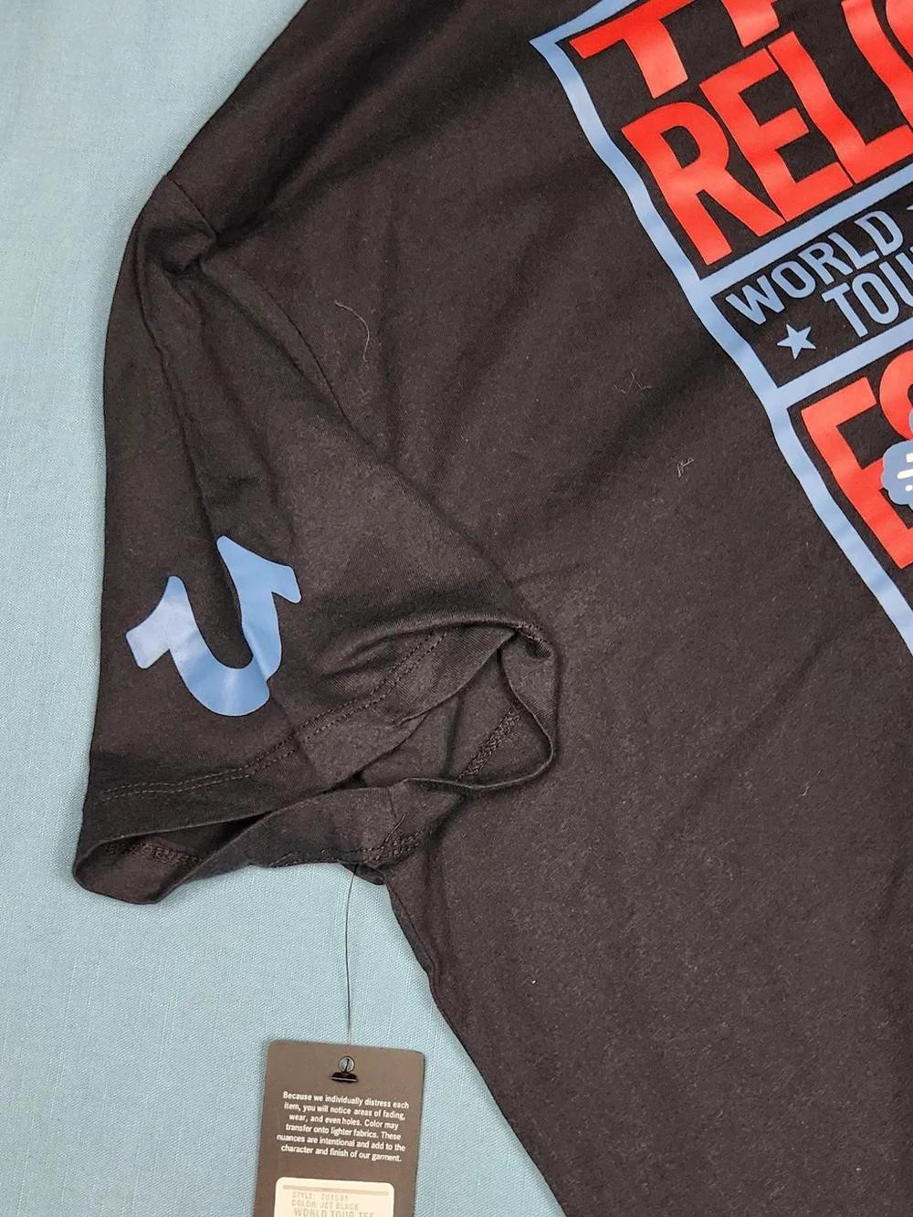 True Religion World Tour Graphic T Shirt Mens 2XL Black NWT Buddha Logo Tee